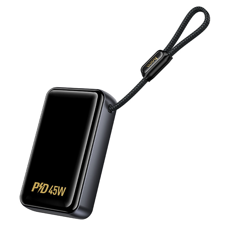 Hoco Q54 PD45W 20000mAh Shine power bank with cable - Black