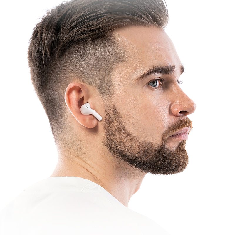 Hoco EW54 Physical Noise Cancelling Rayo true wireless Bluetooth earbuds - ilky white