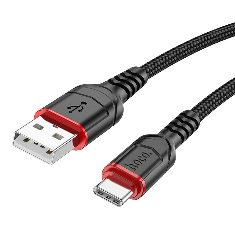 Hoco X59 300cm USB-A To USB-C Victory charging data cable USB-C - Black