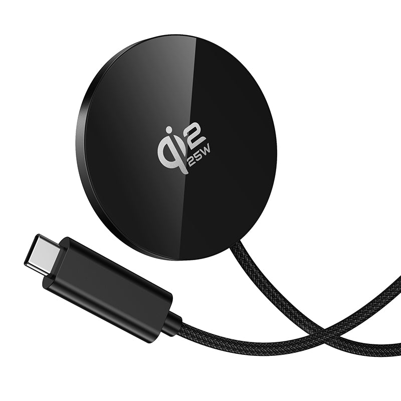 Hoco CW63 Pro Qi2.2 25W Fast magnetic wireless fast charger (MagSafe Compatible) - Black
