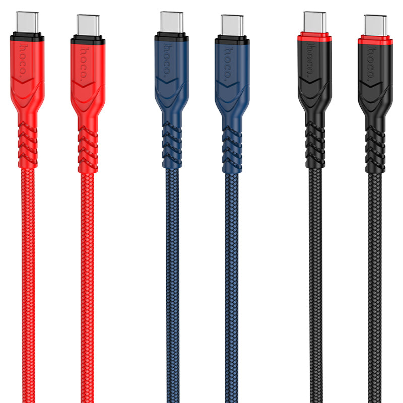 Hoco X59 100cm USB-C To USB-C Victory 60W charging data cable - Black