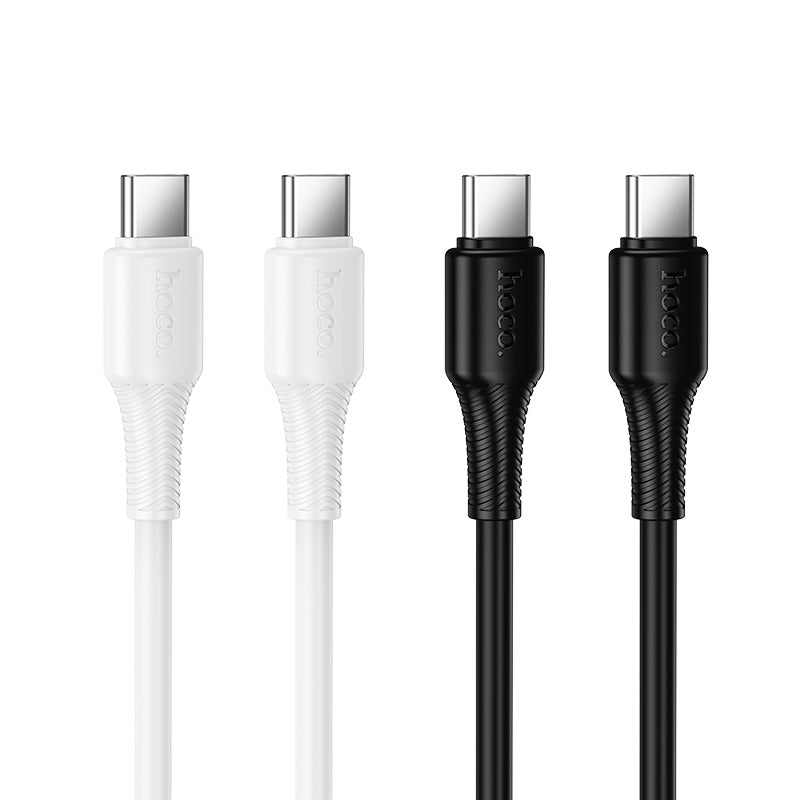 Hoco X120 USB-C to USB-C Bend-Resistant 60W charging data cable C to C(packaged) - White