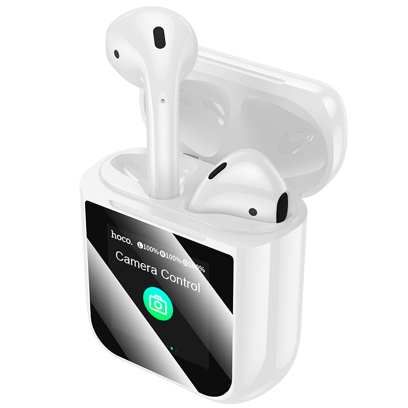 Hoco EW80 Magnificent true wireless touch screen BT headset - white