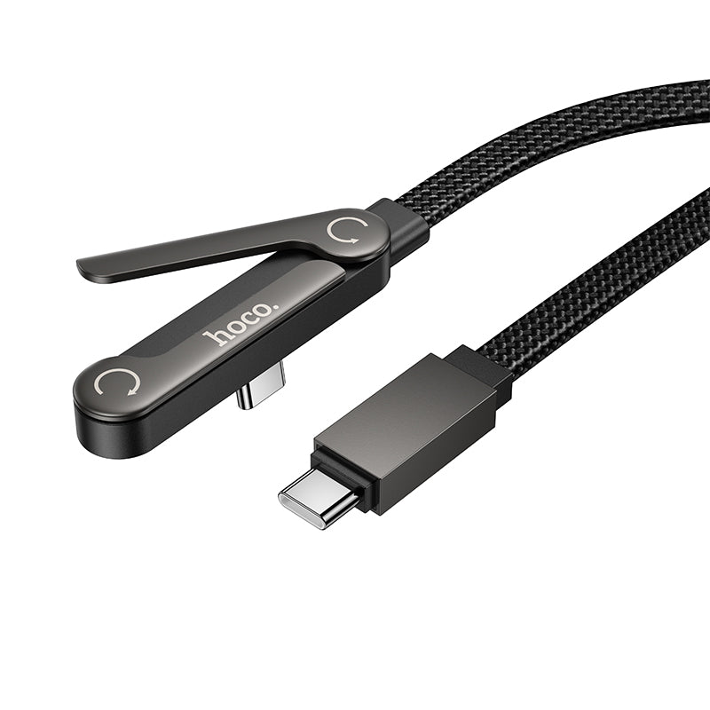 Hoco U150 Stand Cable Exquisite bracket 60W charging data cable C to C - Black