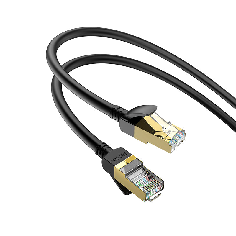 Hoco US02 CAT6 Pure copper gigabit Ethernet cable L 1M - Black