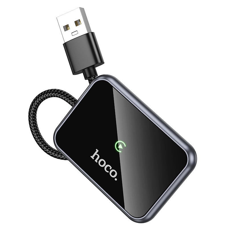 Hoco HU1 Way car wireless CarPlay adapter - metal grey