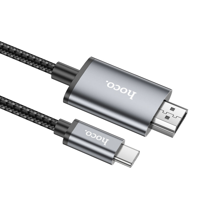 Hoco UA27 HD on-screen cable SB-C Male to HDMI Male - metal grey
