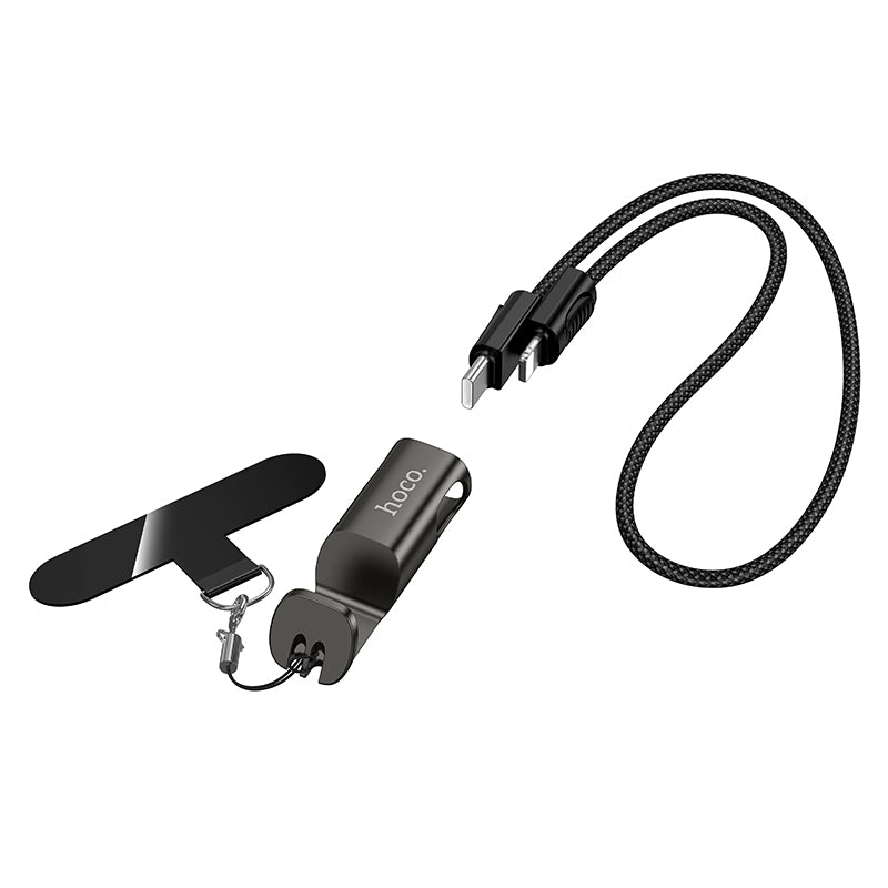 Hoco X126 Experto PD30W lanyard charging data cable iP(L=0.35M) - Black