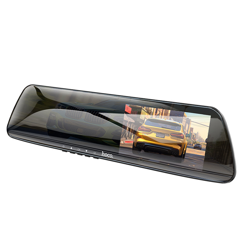 Hoco DV4 4.5-inch rearview mirror Dash Camera dual-channel - Iron Gray