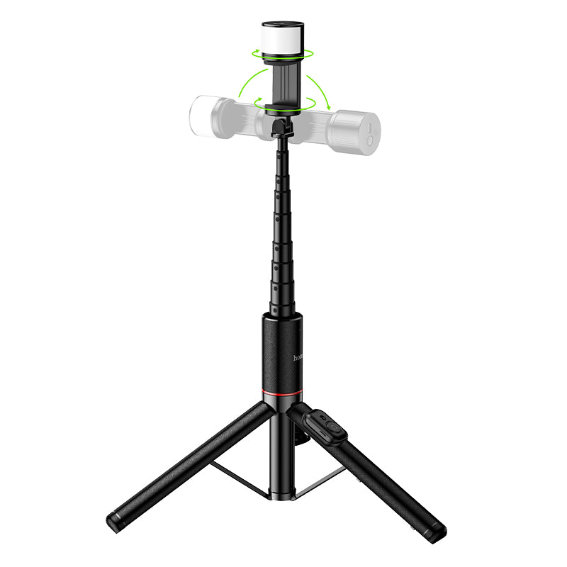 Hoco K34 Spring live broadcast holder with fill light - Black