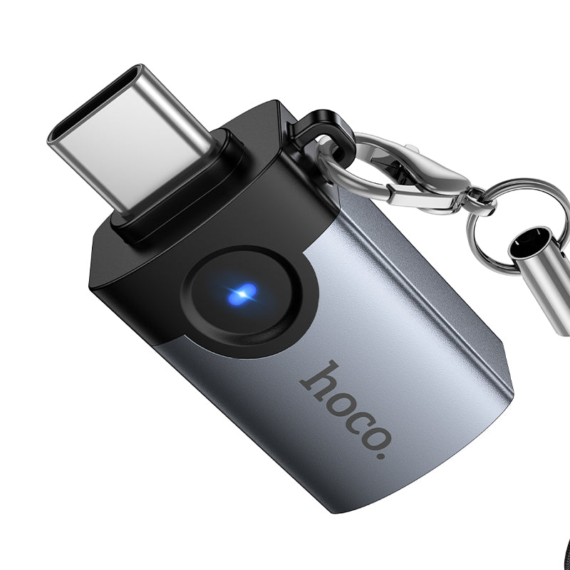 Hoco UA46C Victory USB-C male to USB female adapter - Black