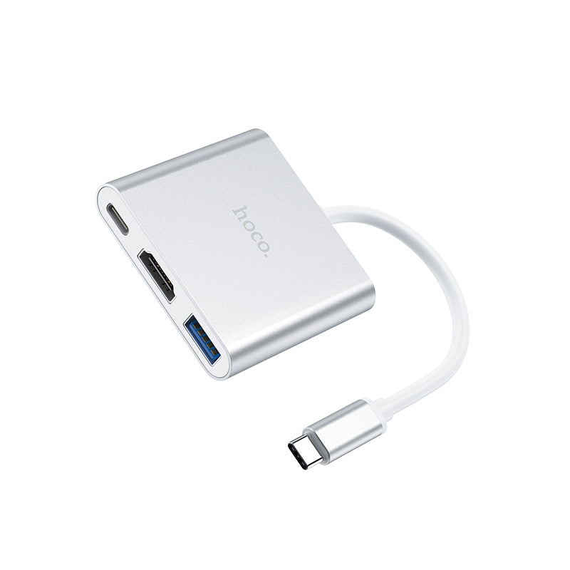 Hoco HB14 USB-C To USB3.0 HDMI PD - Silver