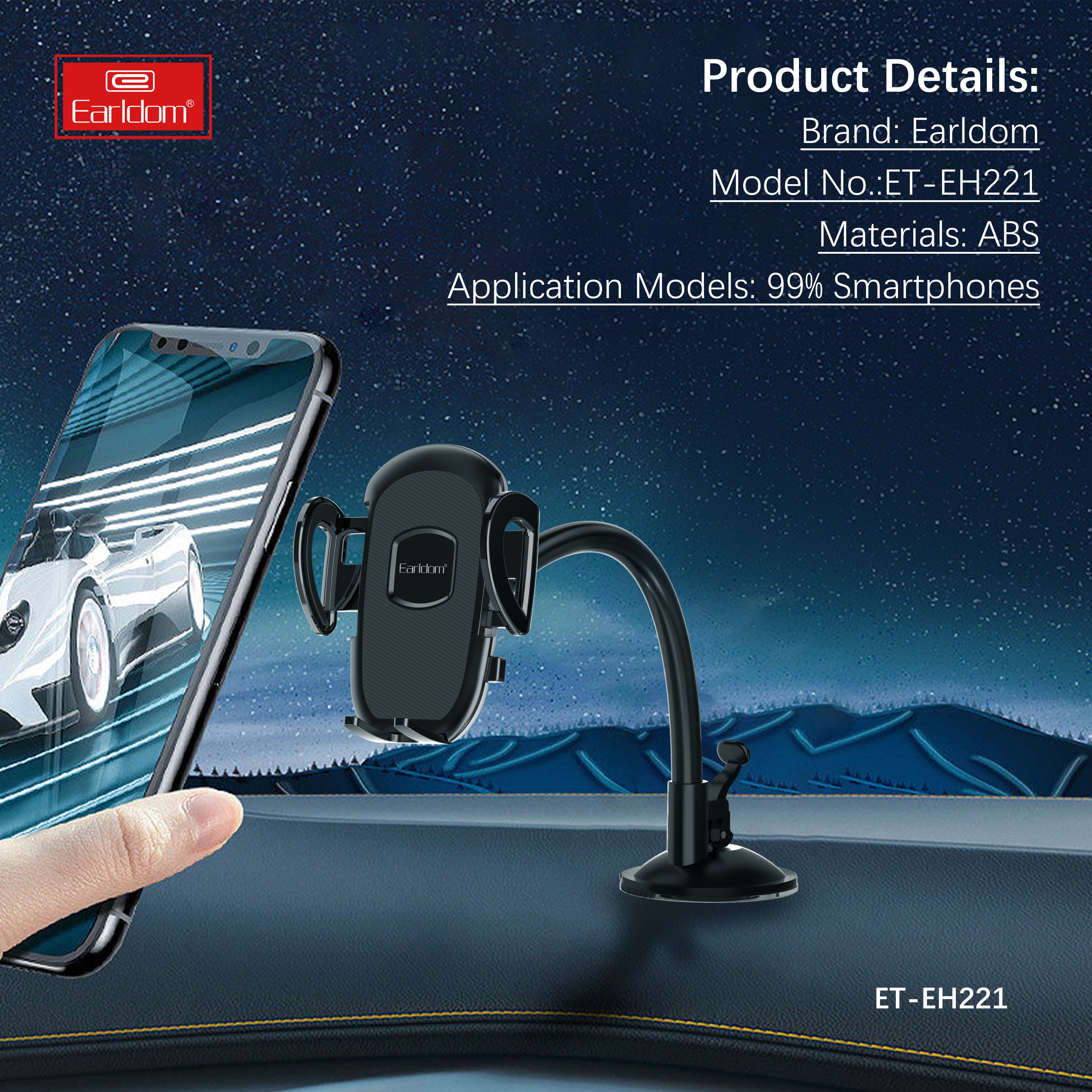 Long Arm Windshield Car Holder EH221