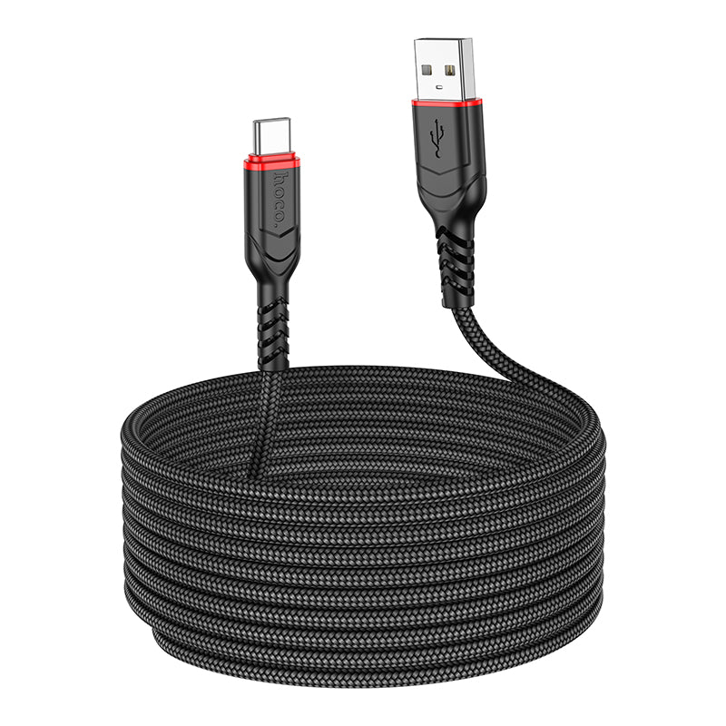 Hoco X59 300cm USB-A To USB-C Victory charging data cable USB-C - Black