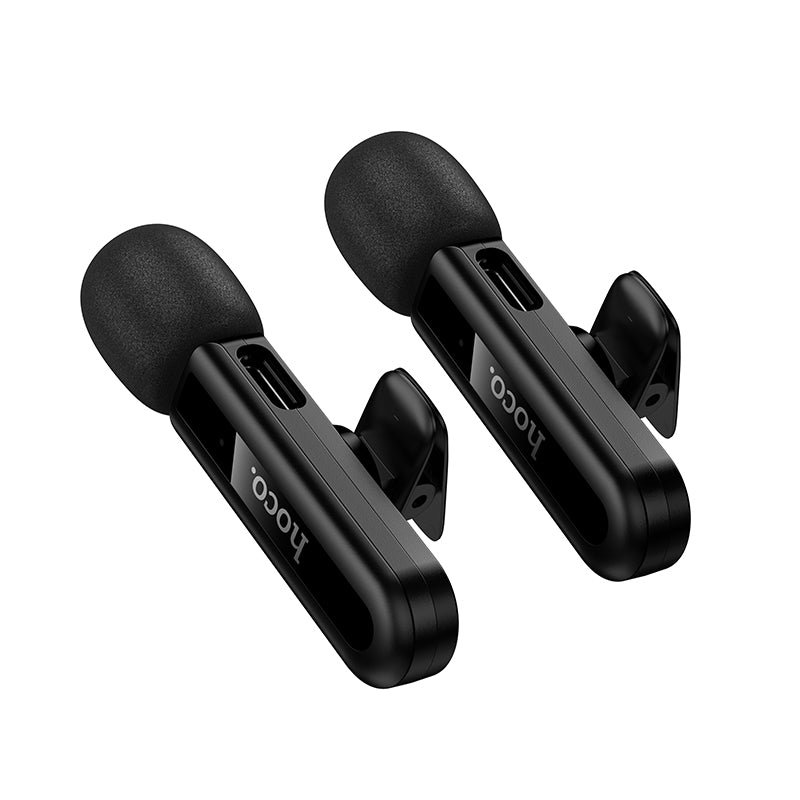 Hoco L20A Fair dual-mic wireless microphone(iP/Type-C) - Black