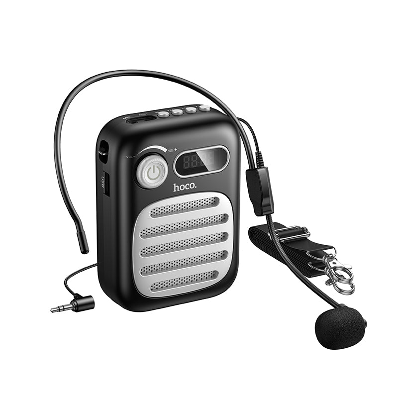 Hoco L23 Lemony speaker with wired microphone - Black