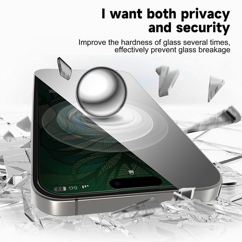 iPhone 16 LITO D Ultra Silicone Edge Privacy Full Glass - Clear