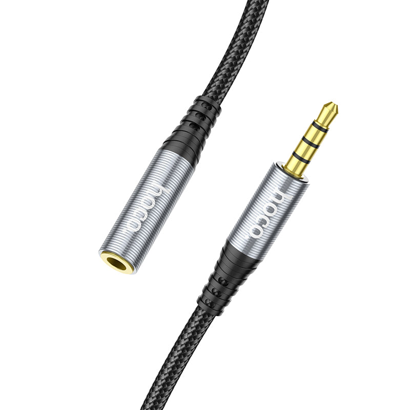 Hoco UPA20 3.5 audio extension cable male to female(L=1M) - metal grey