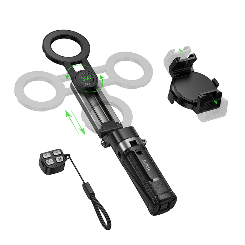 Hoco K27 Pro 48cm Magic mini live broadcast stand(pull clip+ma Prognetic focusing version) - Black