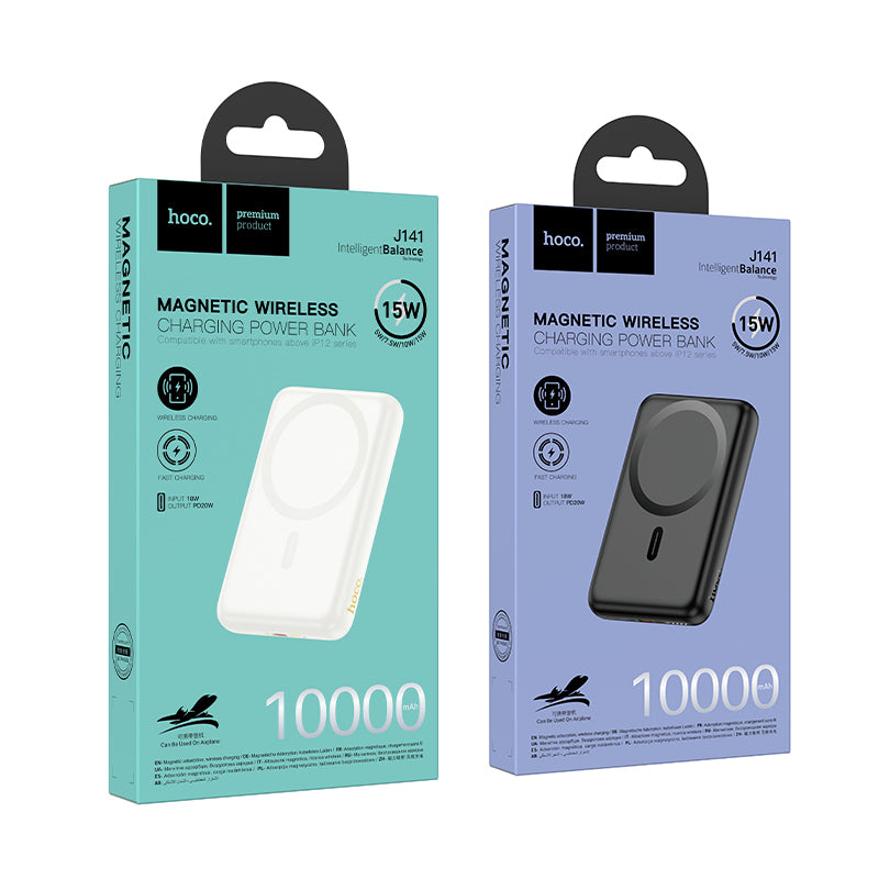 Hoco J141 Grace PD20W Mag power bank 10000mAh (MagSafe Compatible) - black