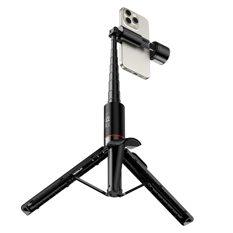 Hoco K34 Spring live broadcast holder with fill light - Black