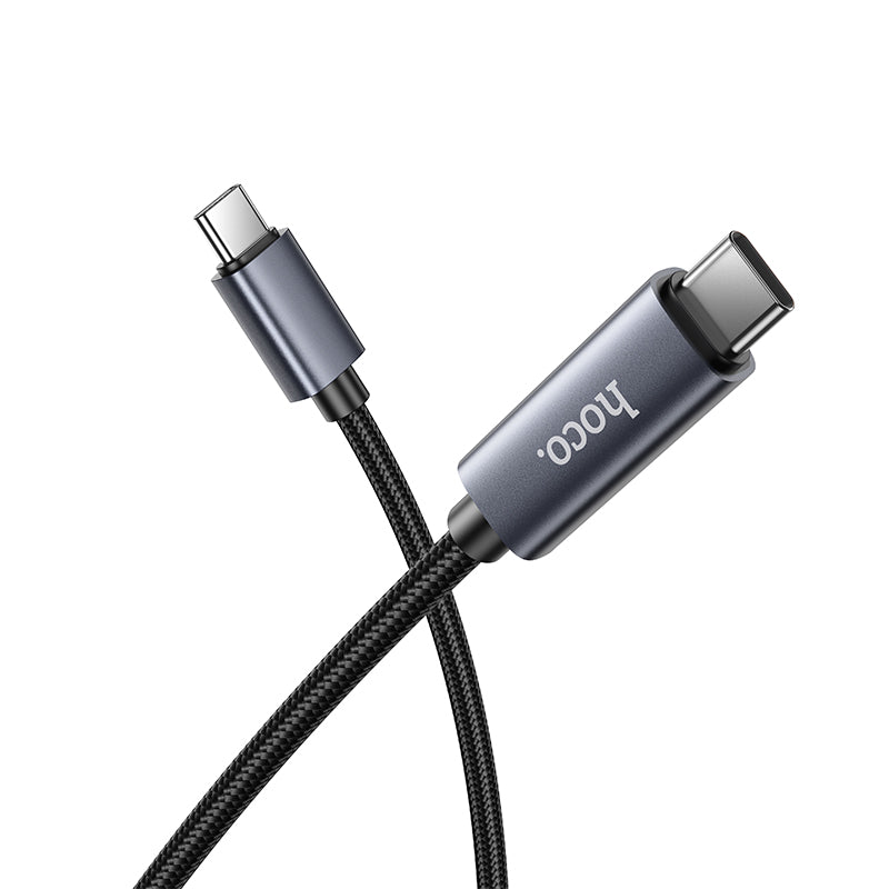 Hoco X112 USB-C to USB-C 60W screen display charging data cable - Black