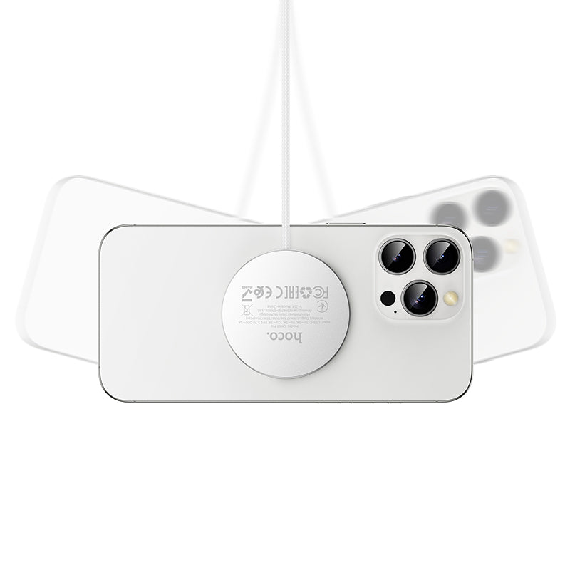 Hoco CW63 Pro Qi2.2 25W Fast magnetic wireless fast charger (MagSafe Compatible) - Black