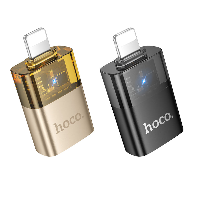 Hoco UA36 Lightinng Male to USB-A Female OTG Adapter - Black