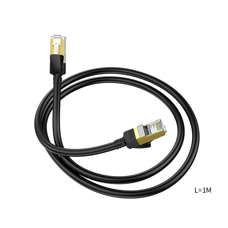 Hoco US02 CAT6 Pure copper gigabit Ethernet cable L 1M - Black