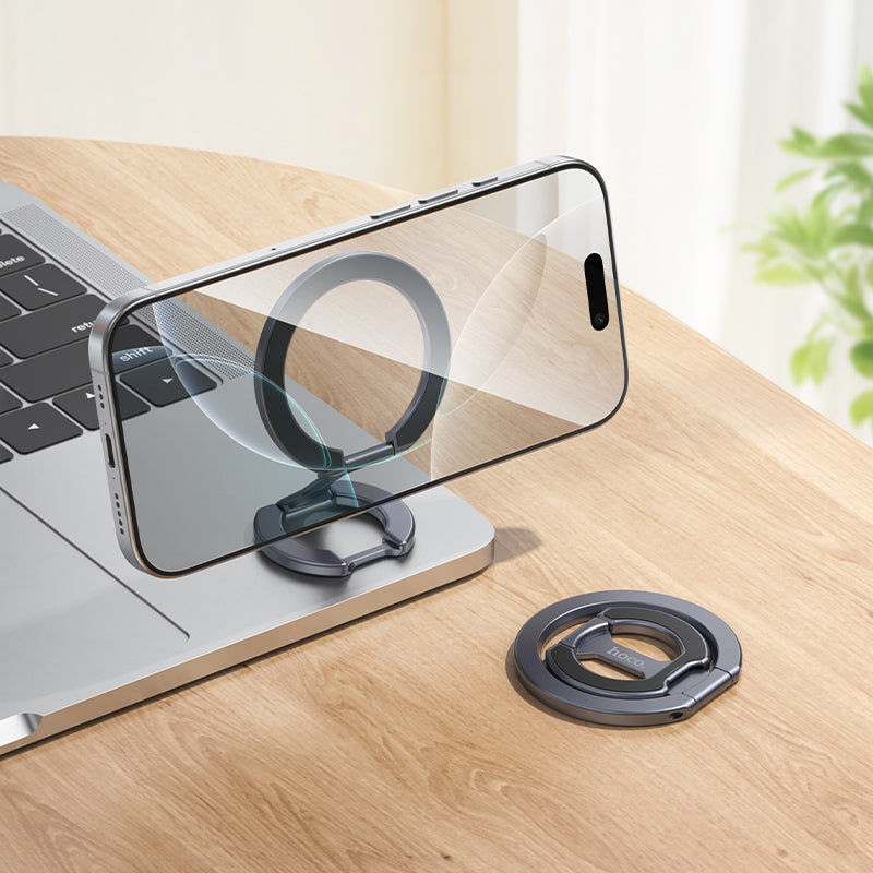 Hoco GH9 Double-ring double-sided magnetic ring holder - Gray