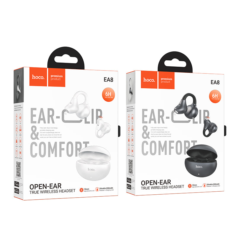 Hoco EA8 Open Ear Warm sound true wireless headset With App - Black