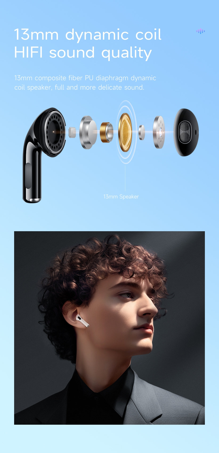 Hoco EW53 Lucky True Wireless Earphones - Black
