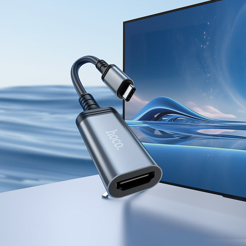 Hoco UA43A USB-C Male to HDMI Male Cable conversion cable - metal gray
