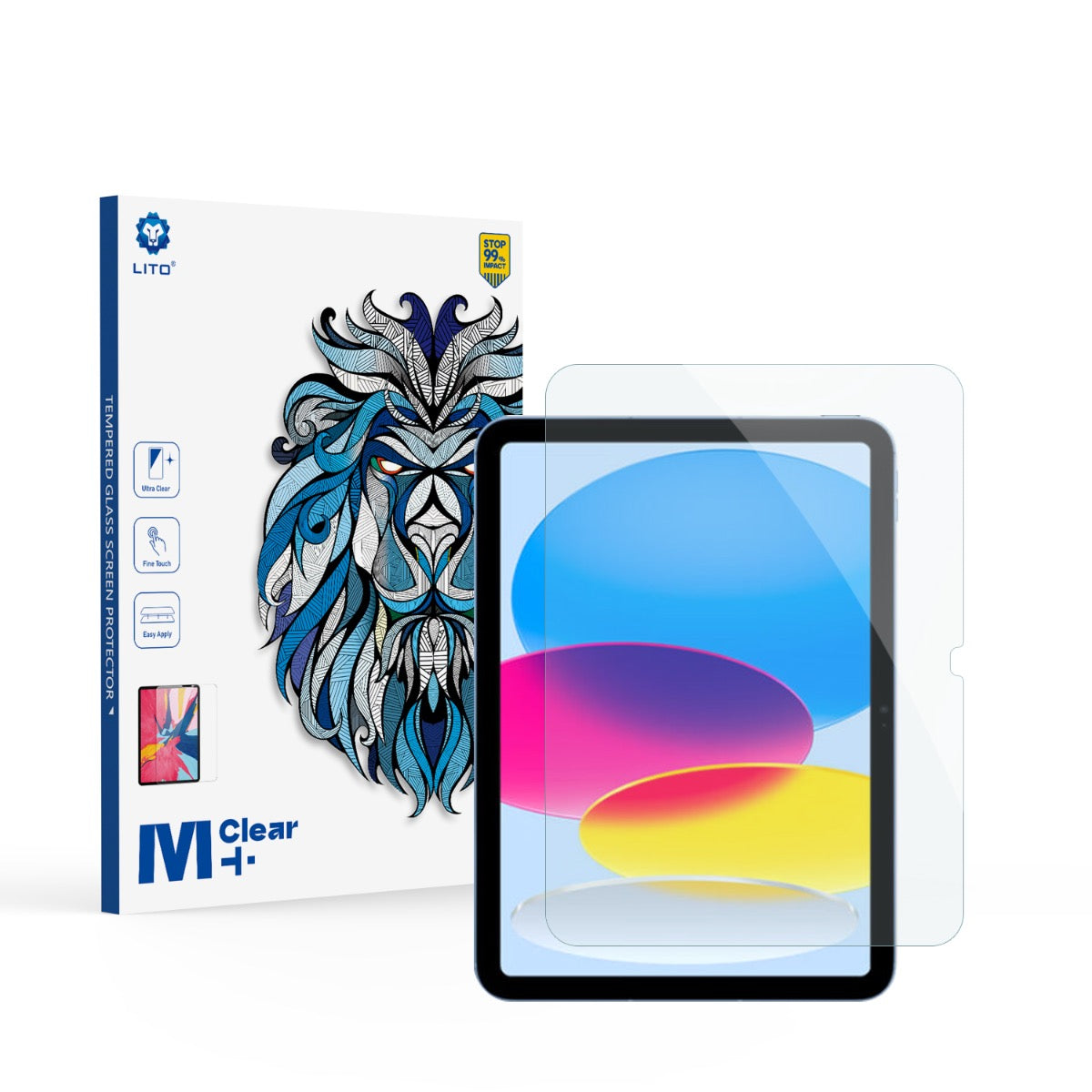 *Single Pack* iPad Pro 12.9 3 / 4 / 5 / 6 2018-2022 LITO D20 Tempered Glass Screen Protector - Clear