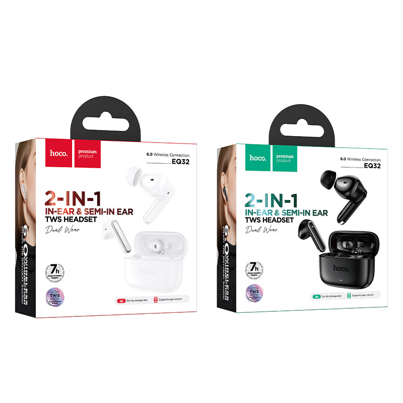 Hoco EQ32 7 Hours Astute wireless Bluetooth headset With App - Black