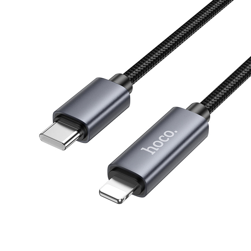 Hoco X112 USB-C To Lightning screen display charging data cable - Black
