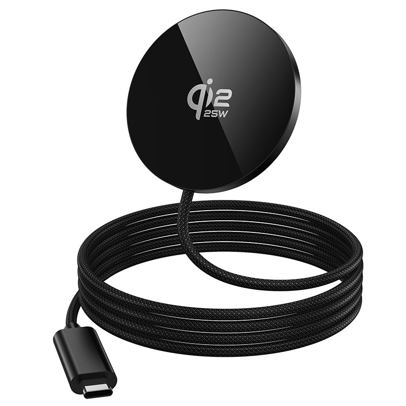 Hoco CW63 Pro Qi2.2 25W Fast magnetic wireless fast charger (MagSafe Compatible) - Black