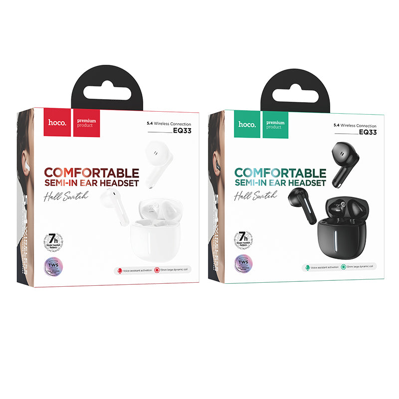 Hoco EQ33 Gem wireless BT headset With App - Black