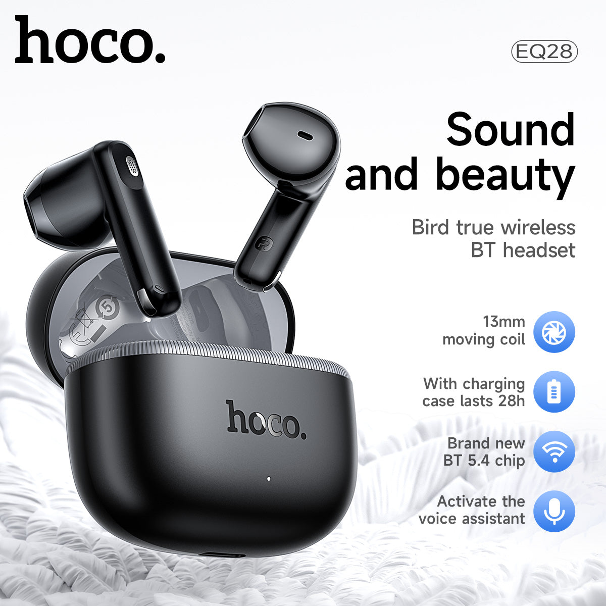 Hoco EQ28 7 Hours Bird true wireless Bluetooth headset - Black