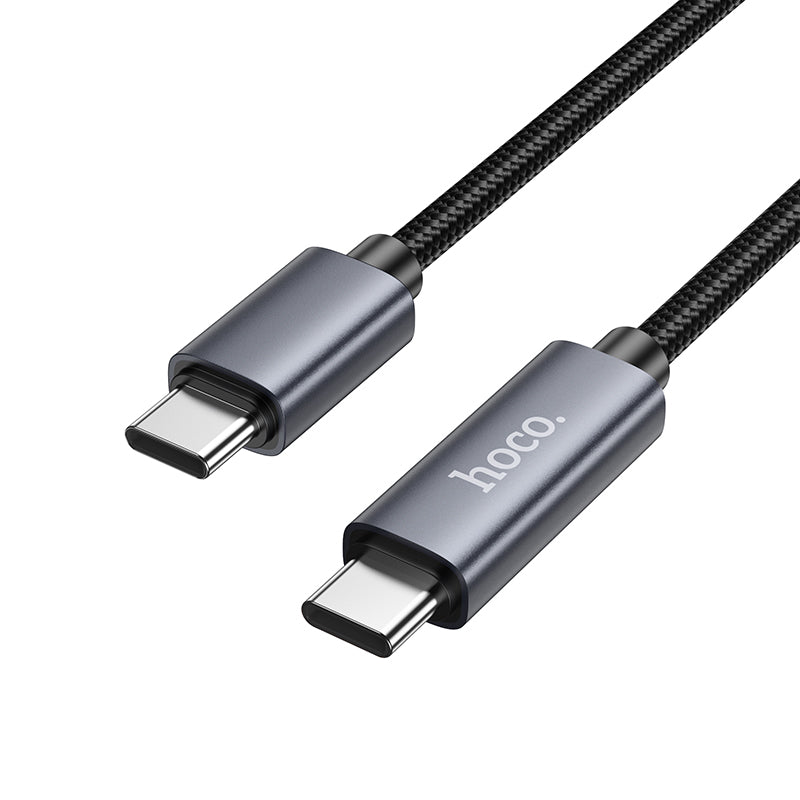 Hoco X112 USB-C to USB-C 60W screen display charging data cable - Black