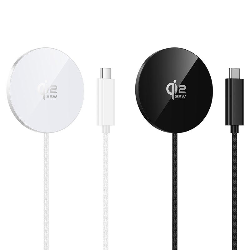 Hoco CW63 Pro Fast Qi2.2 25W Fast magnetic wireless fast charger (MagSafe Compatible) - White