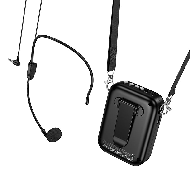 Hoco L23 Lemony speaker with wired microphone - Black