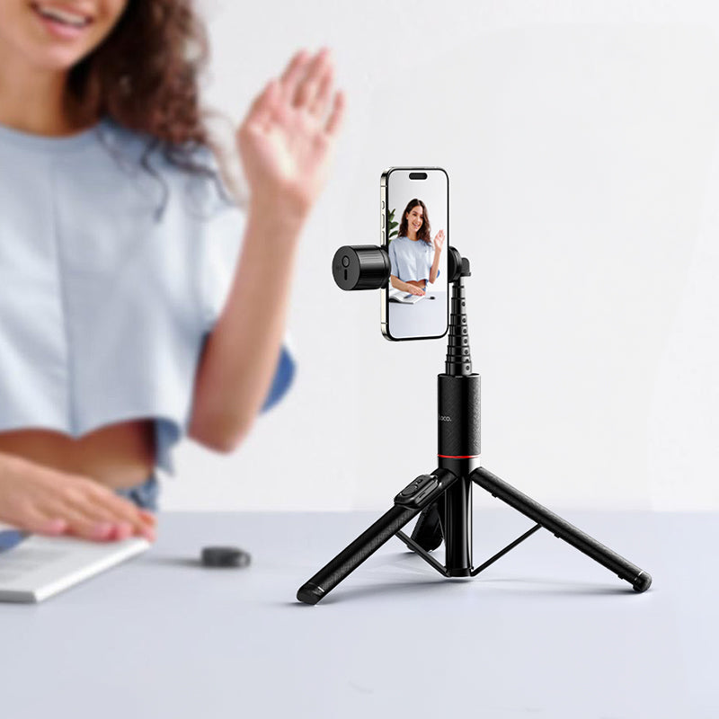 Hoco K34 Spring live broadcast holder with fill light - Black