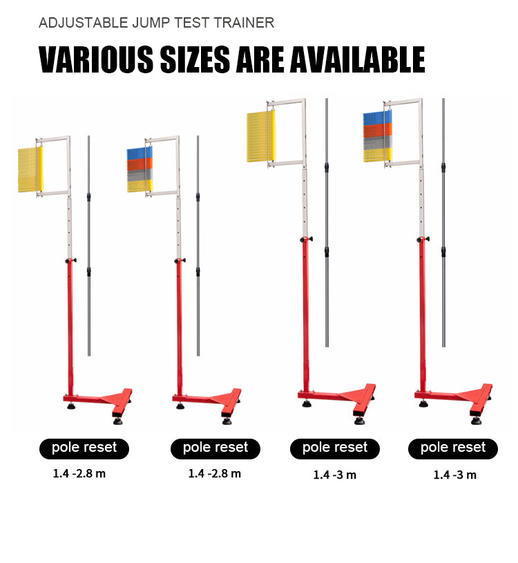 Floor Standing High Jump Training Equipment Vertical Test Jump Measurement Tester, Volleyball Spike Trainer Vertical Jump Tester Jump Measurement Test Stick Pole Tool,1.4-2.8M