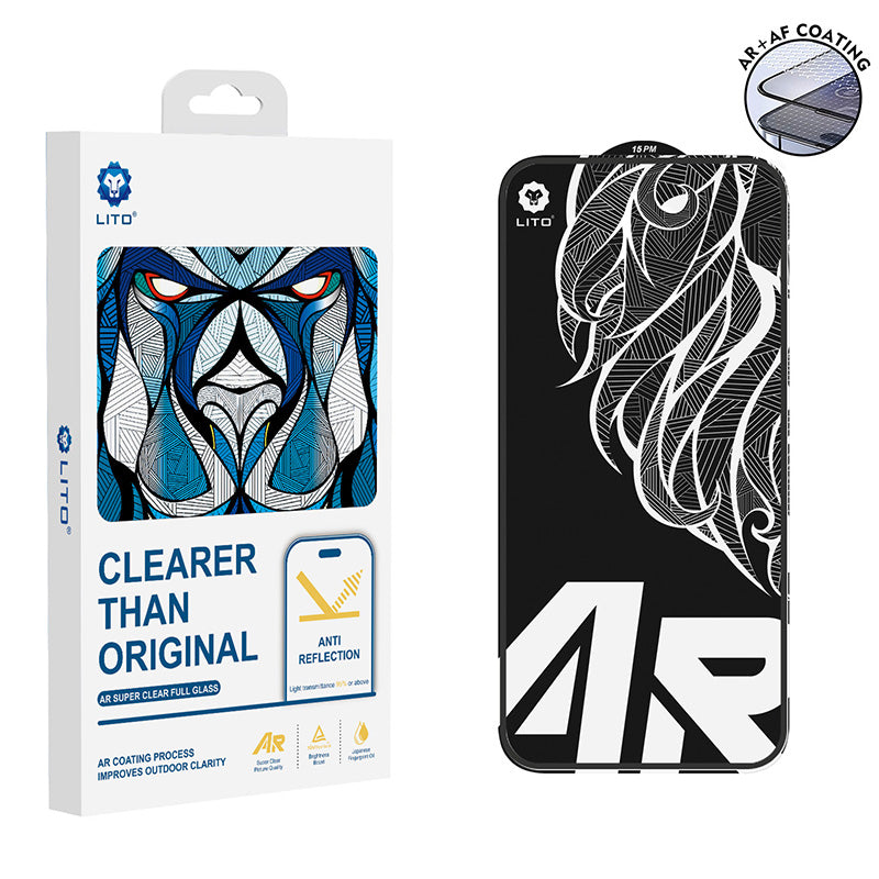 iPhone 16 LITO LDG008 D Ultra AR Full Glass Anti-reflection - Clear