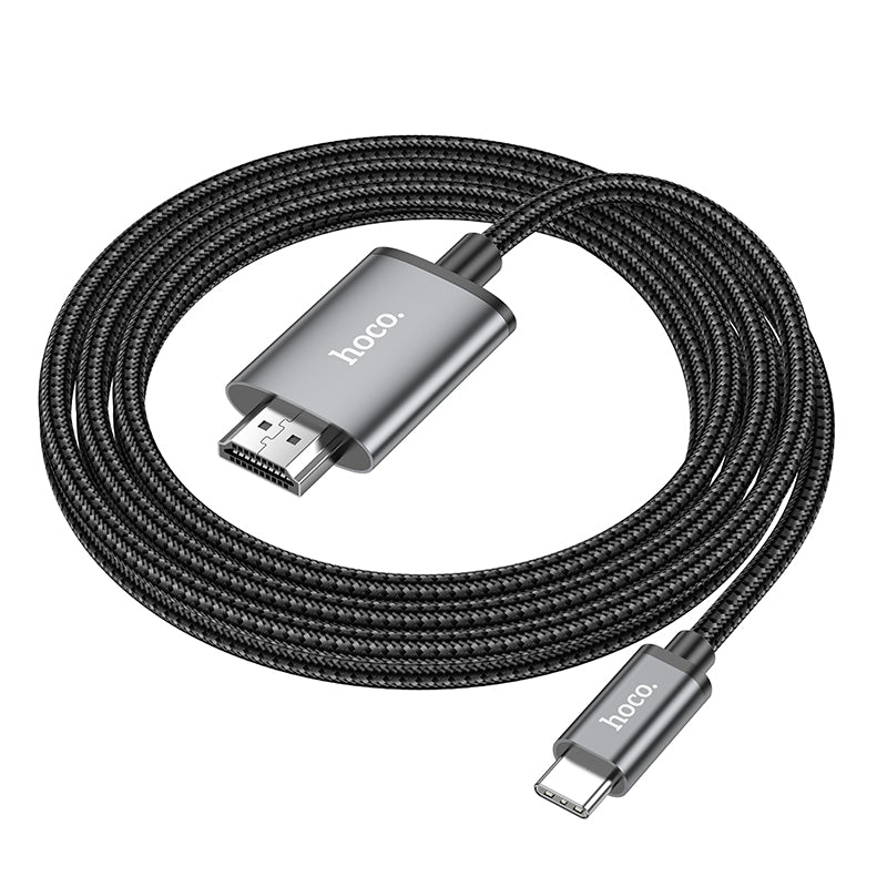 Hoco UA27 HD on-screen cable SB-C Male to HDMI Male - metal grey