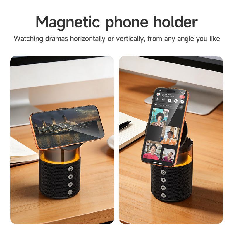 Hoco DWQ05 All in 1 Sunset BT speaker with wireless charger - Black