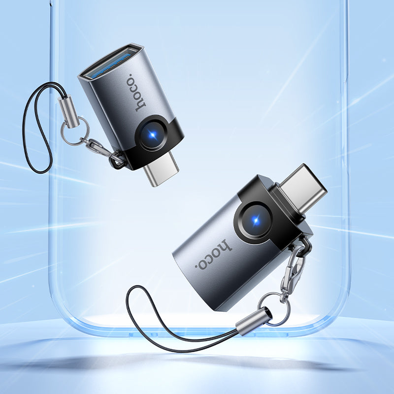 Hoco UA46C Victory USB-C male to USB female adapter - Black