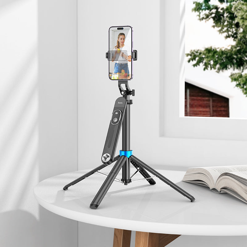 Hoco K22 1.75m Handy aluminum alloy anti-shake live broadcast holder - black