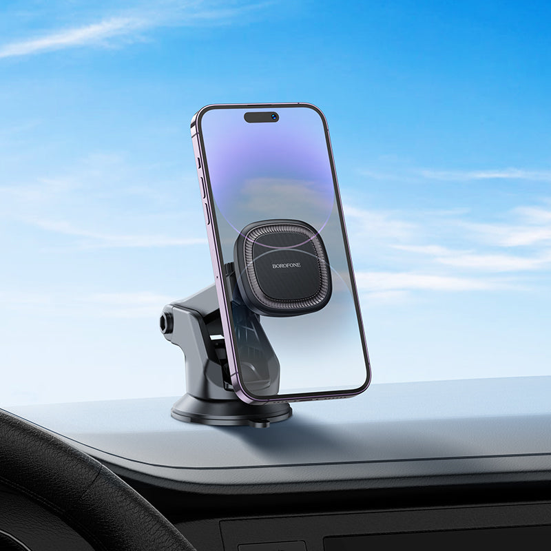 BOROFONE BH97 Magnetic Centre-Console Car Phone Holder - Black Grey